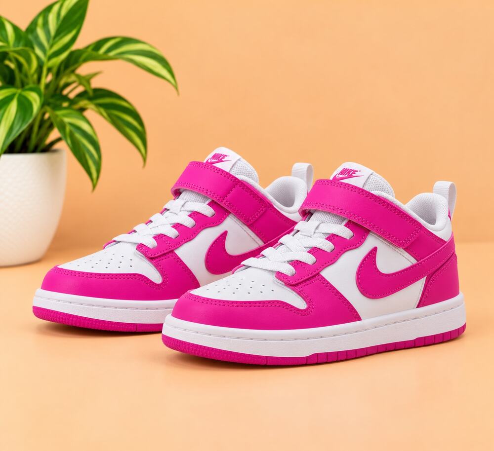 NWT Nike Toddler Court Borough Low Recraft Shoes White 4C